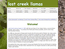 Tablet Screenshot of lostcreekllamas.com